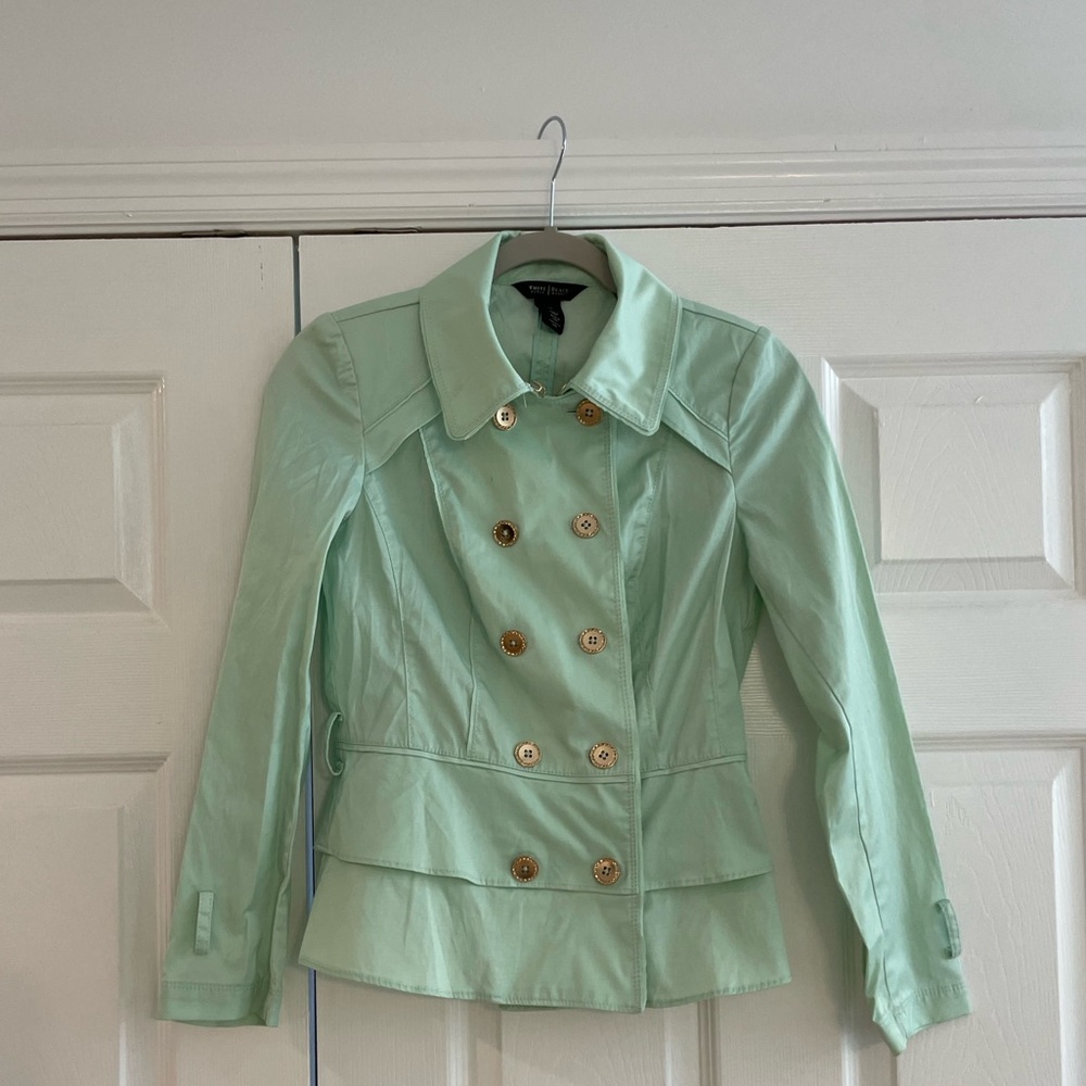 WHBM mint green peplum jacket!